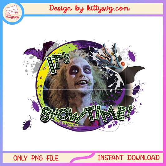 Beetlejuice it's showtime png, Beetlejuice portrait png, horror show png
