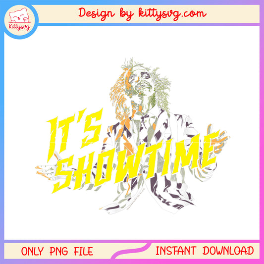 Beetlejuice it's showtime yellow text png, Beetlejuice showtime png