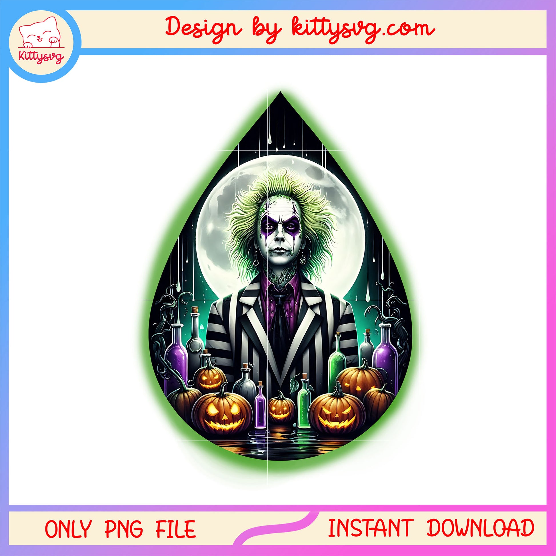 Beetlejuice joker face pants a teardrop pumpkin png, pumpkin halloween png