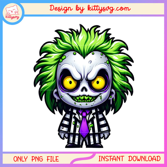 Beetlejuice pants smiling chibi horror png, beetlejuice chibi png