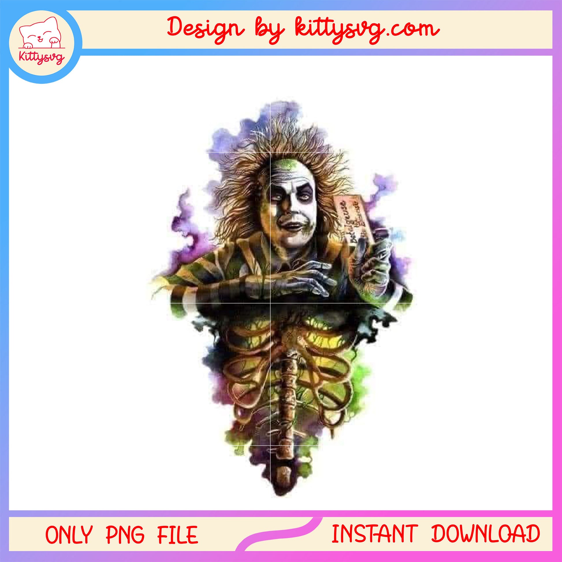 Beetlejuice portrait art thoracic cage png, Beetlejuice logo design png