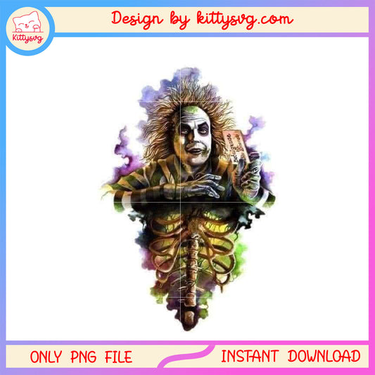 Beetlejuice portrait art thoracic cage png, Beetlejuice logo design png