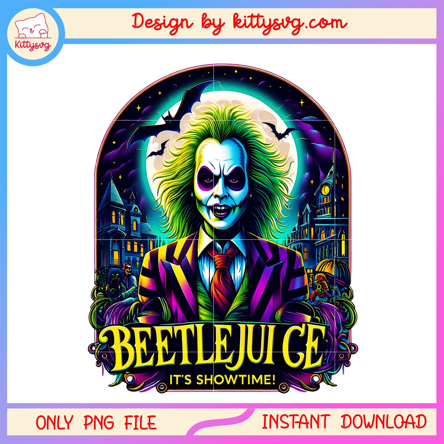 Beetlejuice portrait it showtime halloween png, beetlejuice graphic halloween png