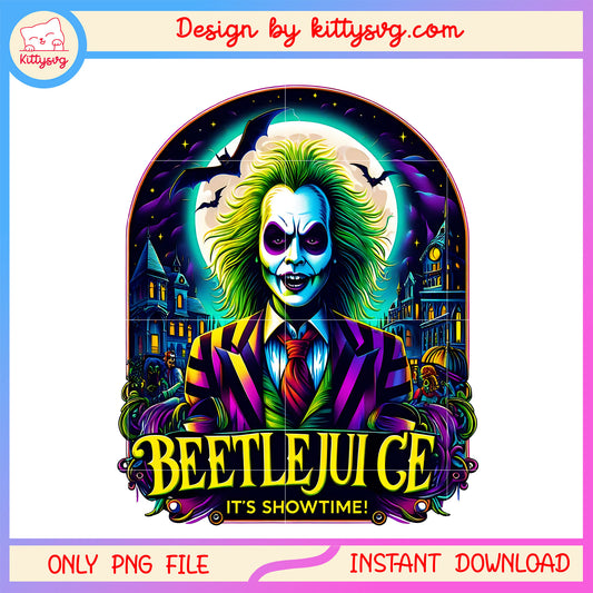 Beetlejuice portrait it showtime halloween png, beetlejuice graphic halloween png