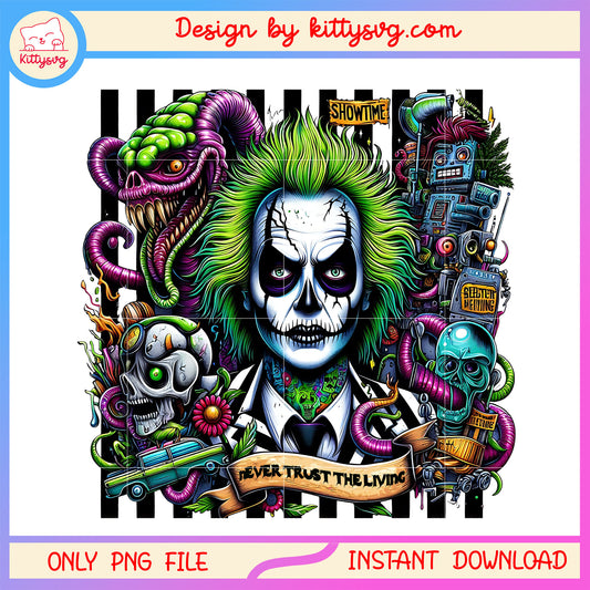 Beetlejuice portrait never trust the living png, BeetleJuice portrait png