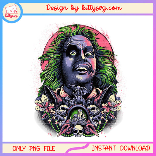 Beetlejuice portrait png, Beetlejuice character png, Beetlejuice horror character png