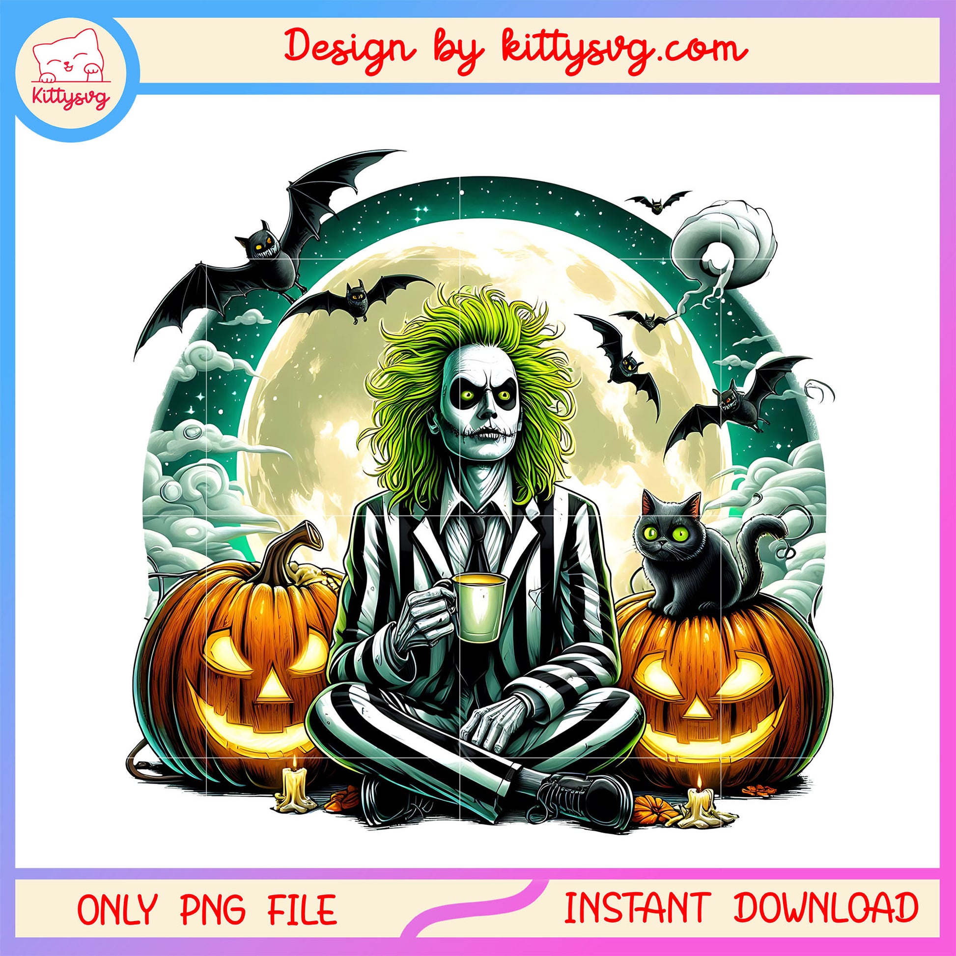 Beetlejuice pumpkin halloween design png, beetlejuice halloween png