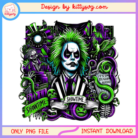 Beetlejuice spooky showtime png, horror halloween png, Beetlejuice showtime png