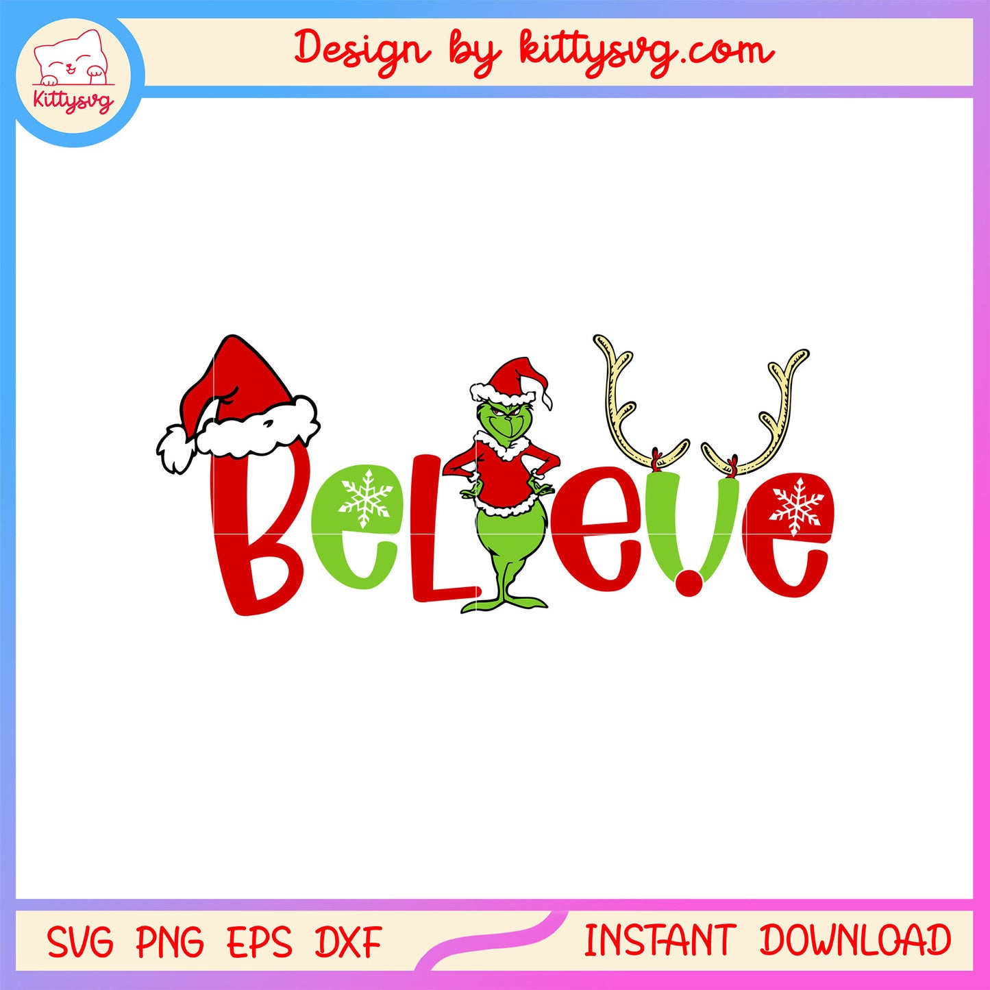 Believe grinch christmas font design svg, the grinch cast svg