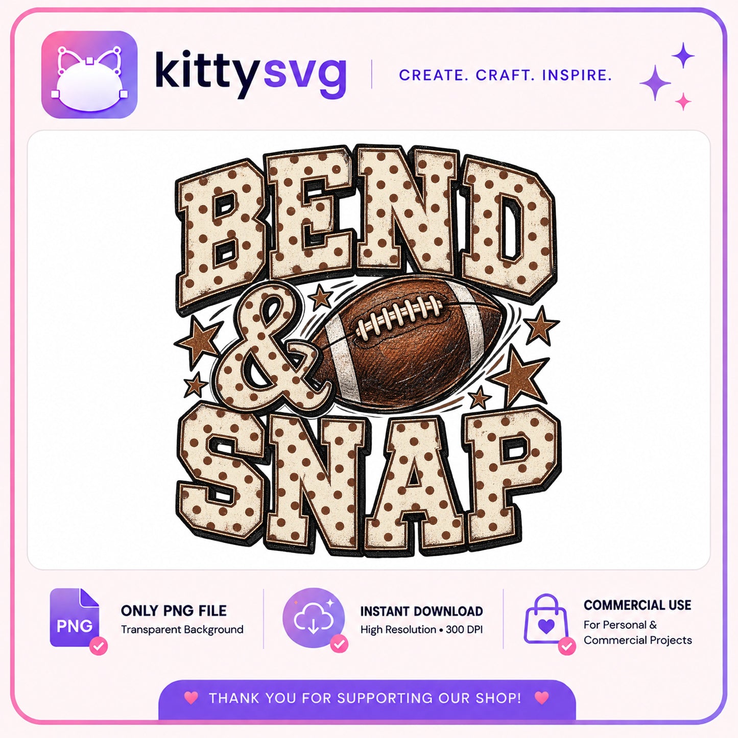 Bend And Snap Football PNG, Retro Football Shirt, Game Day PNG
