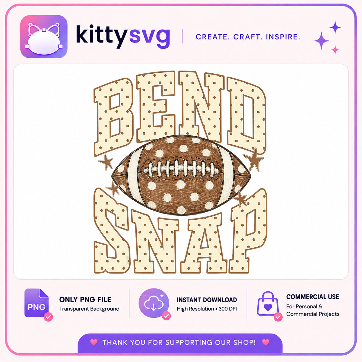 Bend Snap Football PNG, Football Sublimation PNG, Game Day PNG