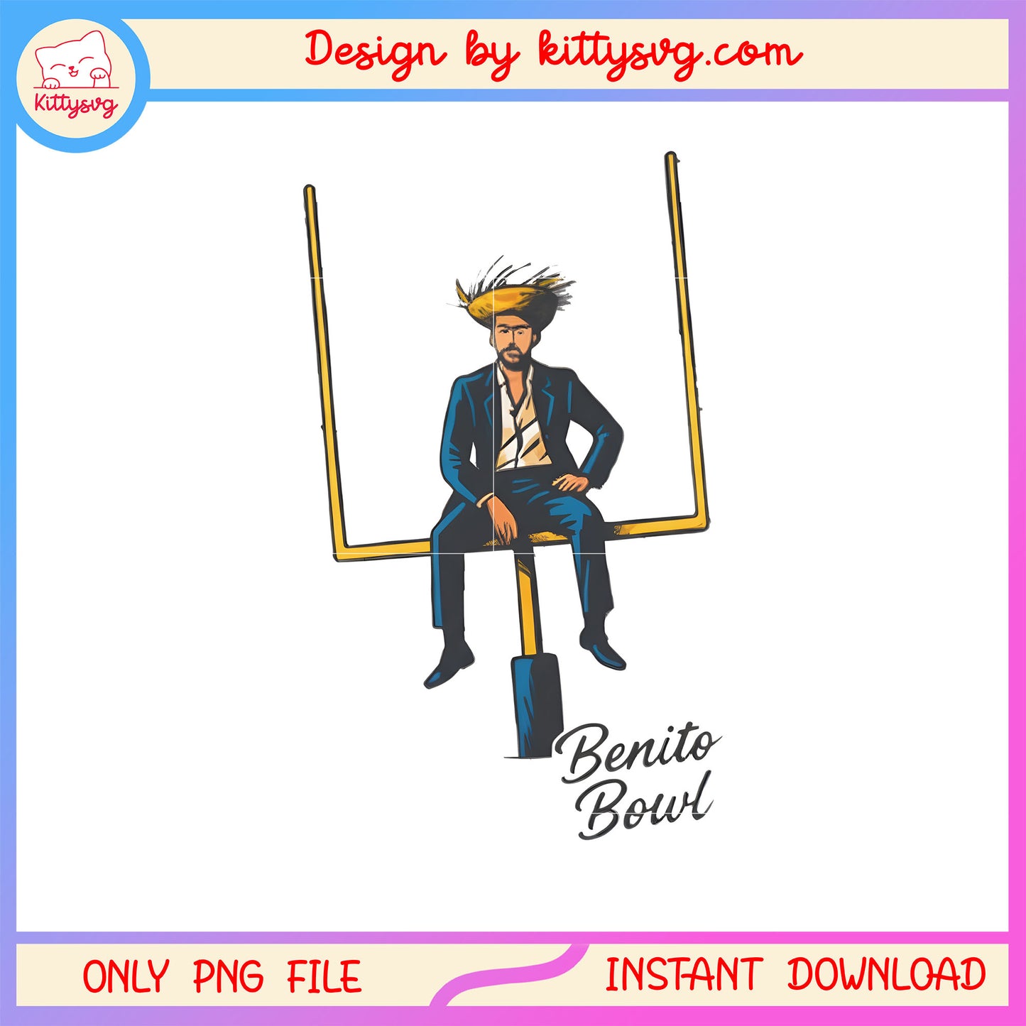 Benito bowl nfl clipart png, superbowl png, football png