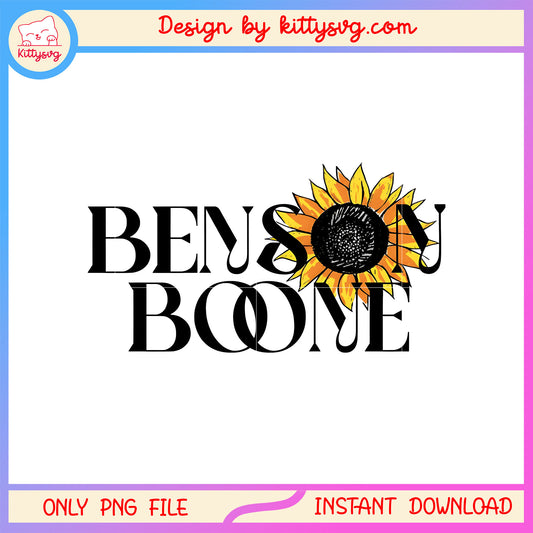 Benson boone sunflower font design png, benson boone beautiful things png