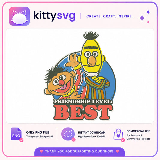 Bert And Ernie Friendship PNG, Sesame Street PNG, Best Friends PNG