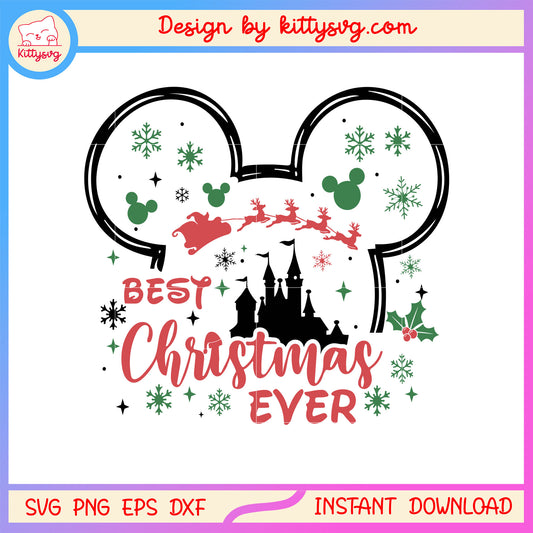 Best christmas ever disney mickey ear svg, mickey mouse ear svg
