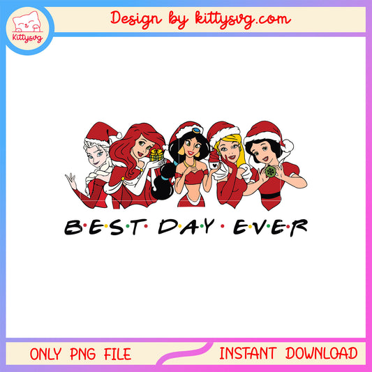 Best day ever christmas princess disney png, disney princess png