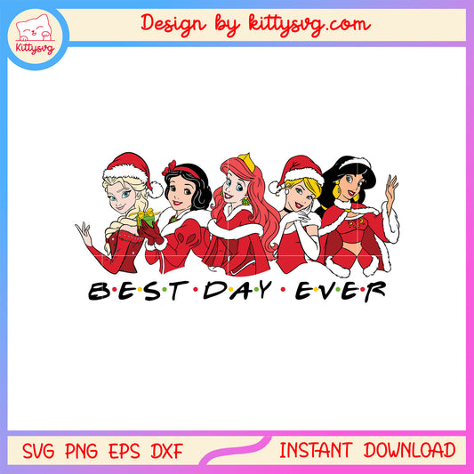 Best day ever princess disney red christmas svg, disney princess svg
