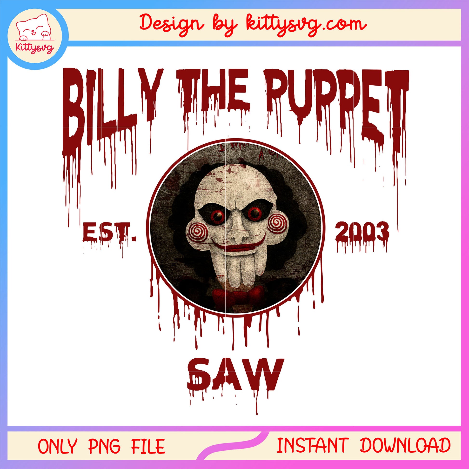 Billu the puppet est 2003 saw halloween png, halloween movie png