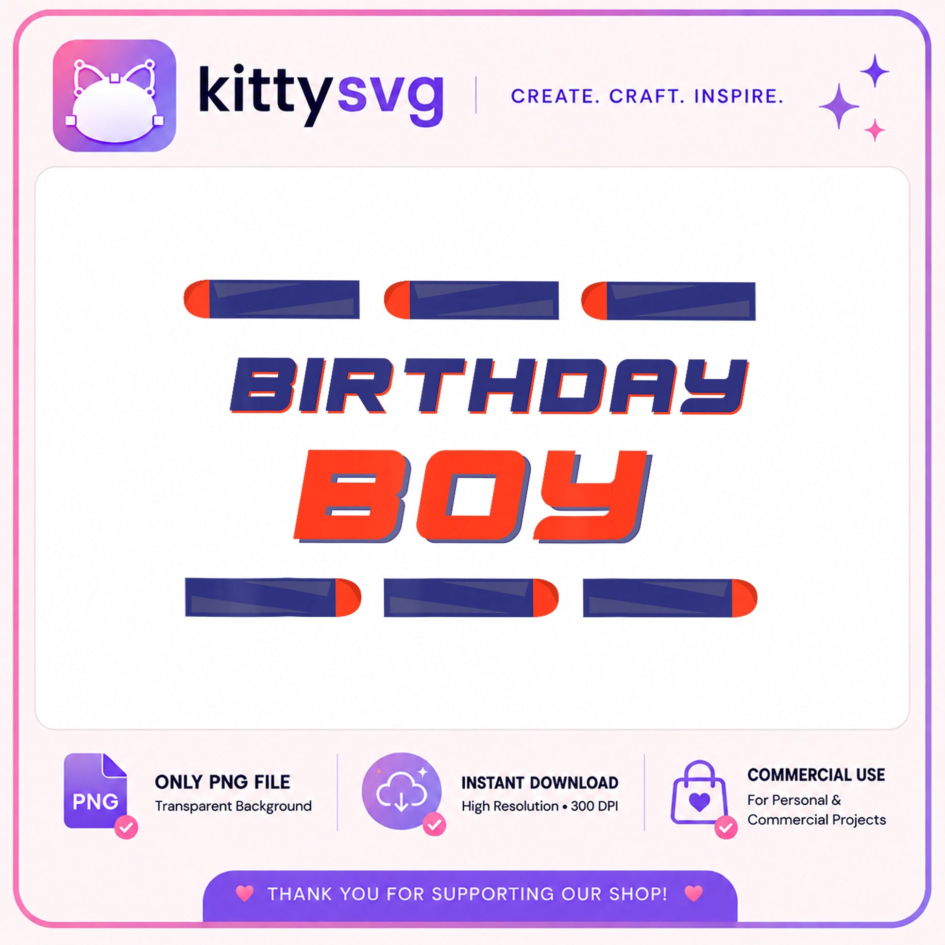 Birthday Boy Nerf PNG, Nerf Gun Birthday PNG, Boy Birthday PNG