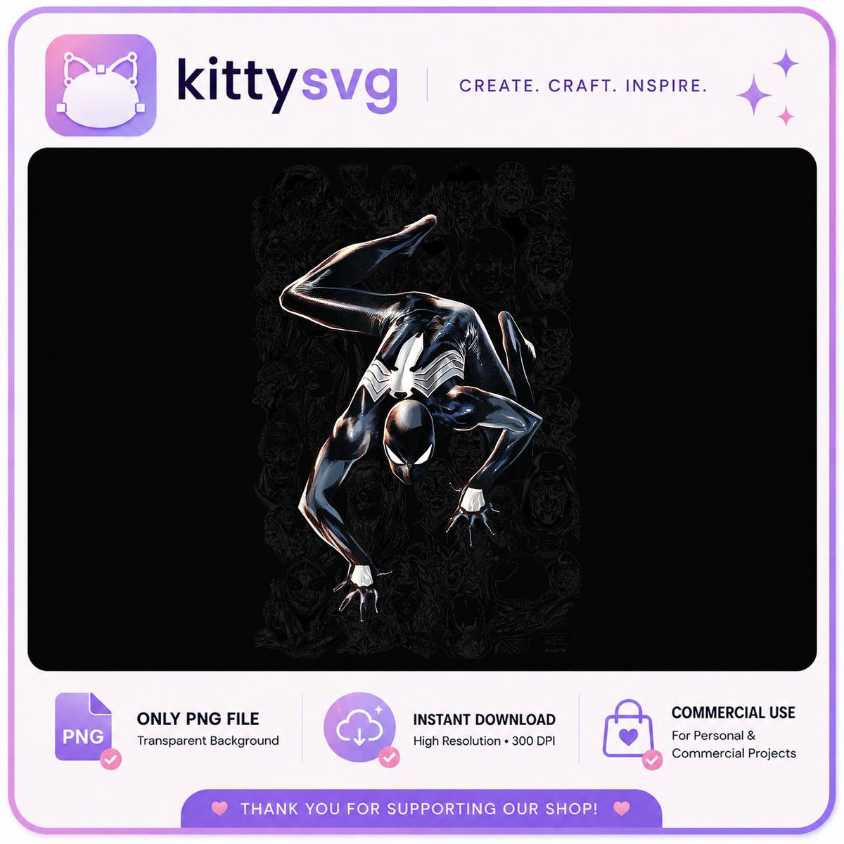 Black Suit Spiderman PNG, Marvel Superhero PNG, Spider-Man PNG