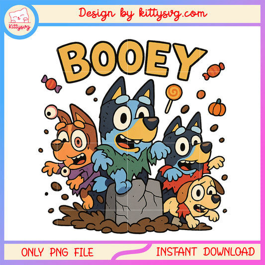 Bluey and friends halloween costumes png, happy halloween png