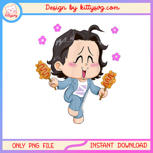 Bobby character corn dogs design png, kpop demon hunter png