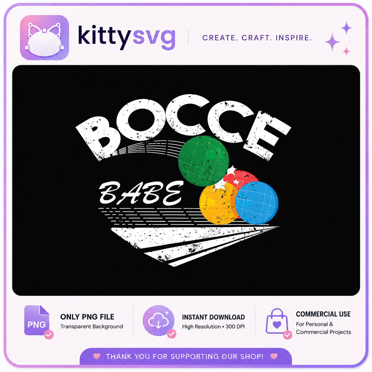 Bocce Babe PNG, Bocce Ball Player Gift, Funny Bocce PNG