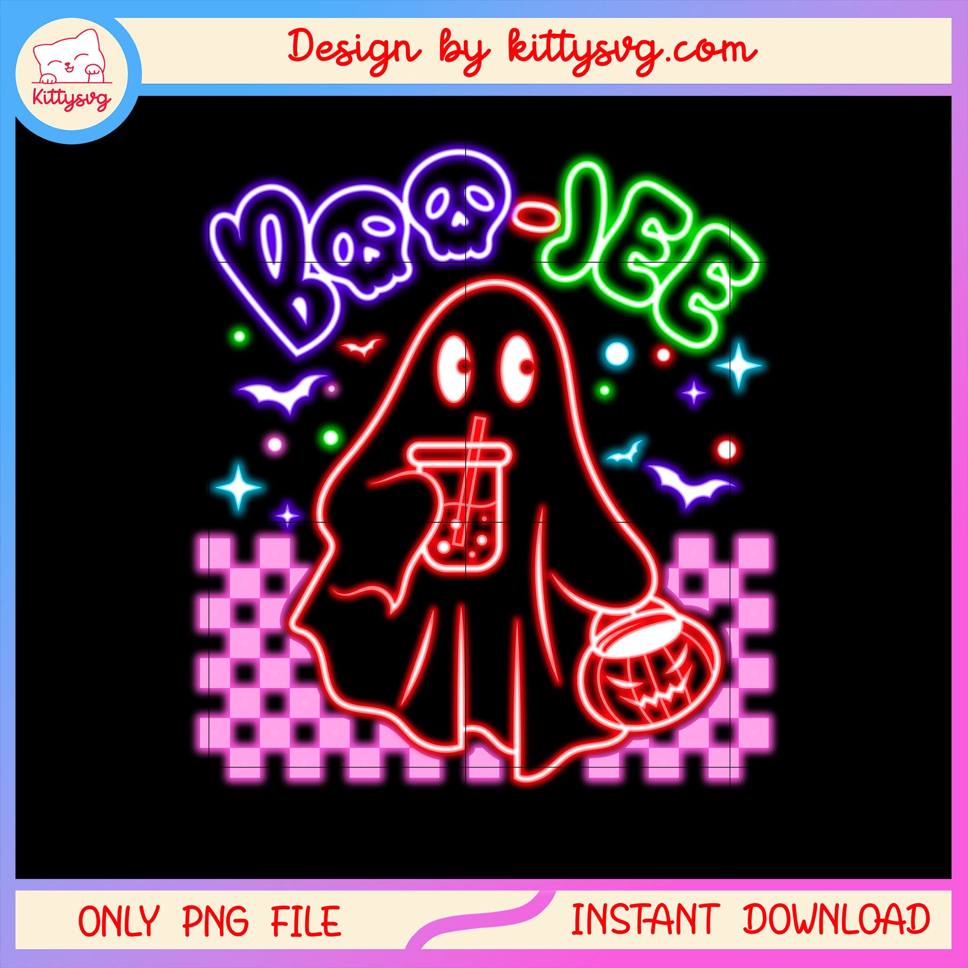 Boo-jee halloween ghost drink milk tea png, halloween quote png