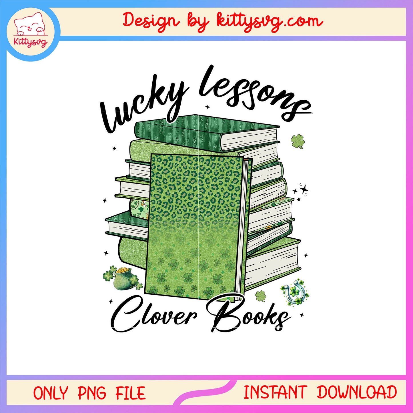Books clover green patrick png, st patrick's day coloring book png