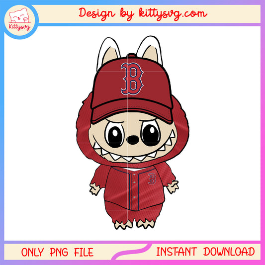 Boston red sox labubu doll clothes png, boston red sox png