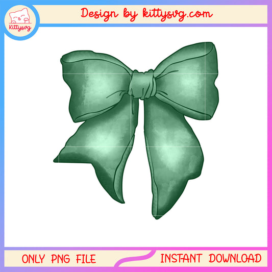 Bow colored green patrick png, st patrick's day bows png