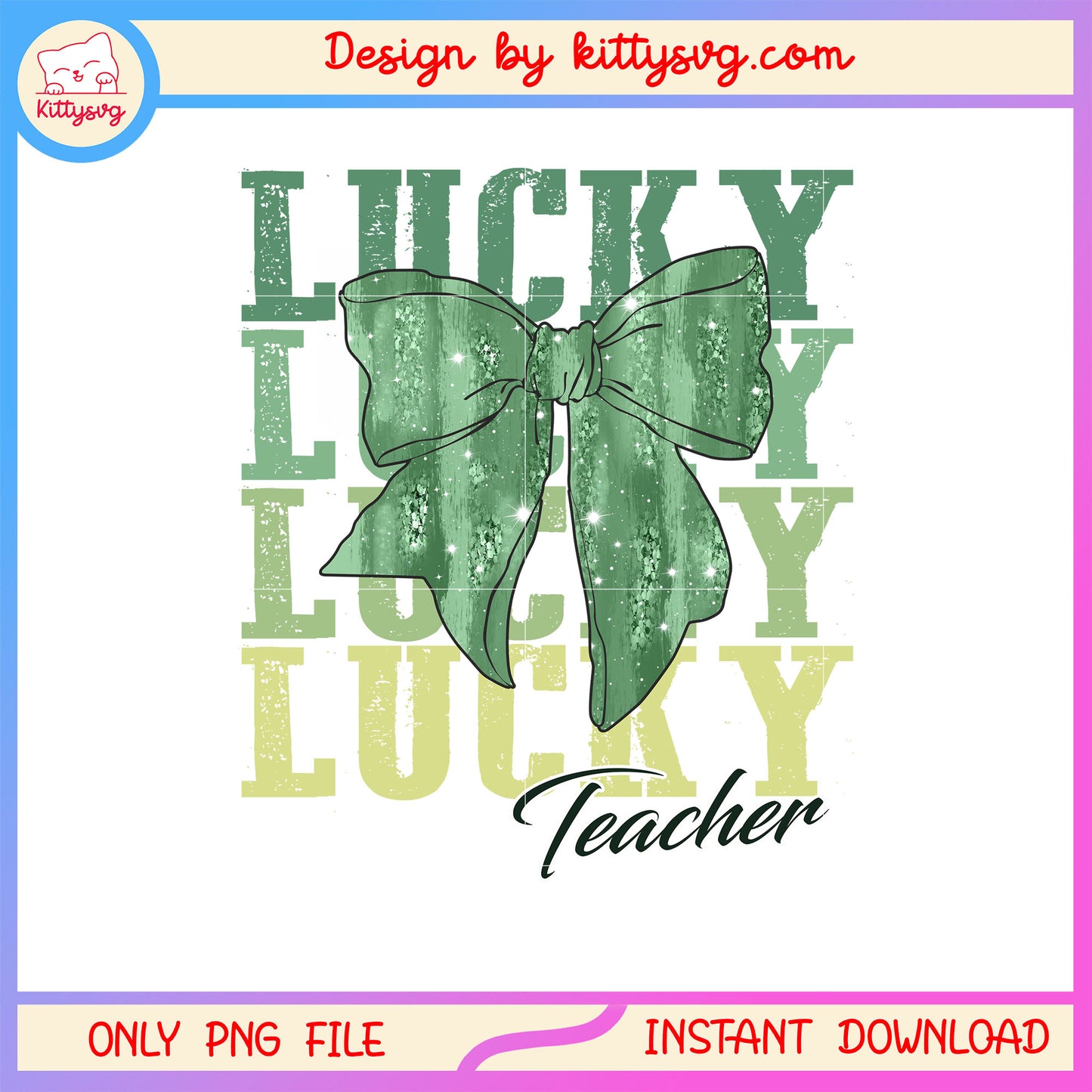 Bow green lucky teacher patrick png, st patrick's day bow png