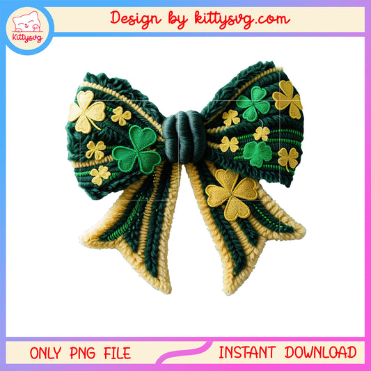 Bow green vignette patrick png, st patrick's day bows​​​ png