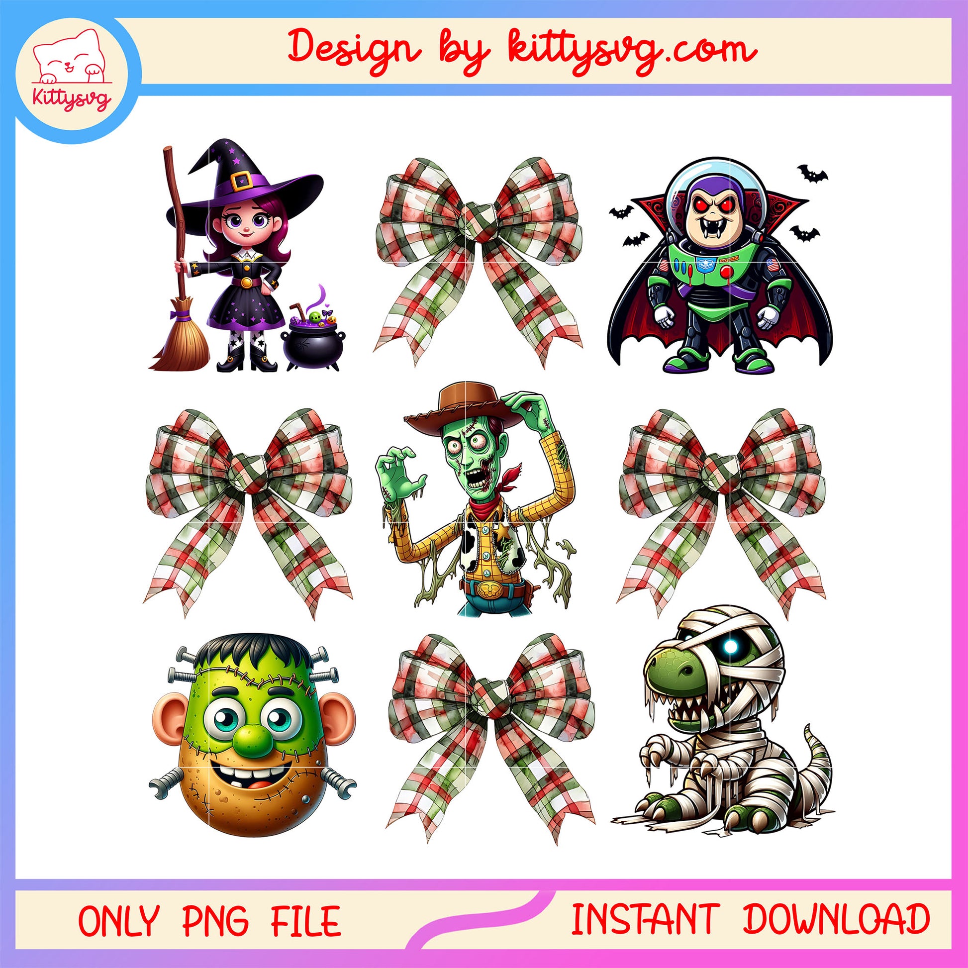 Bow toy story halloween design png, toy story png, disney halloween png