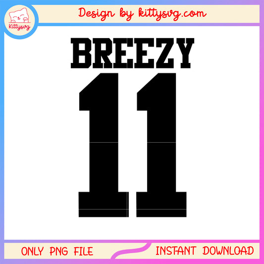 Breezy 11 logo black white design png, breezy bowl png