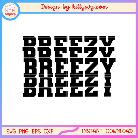 Breezy black basic font design svg, breezy bowl svg