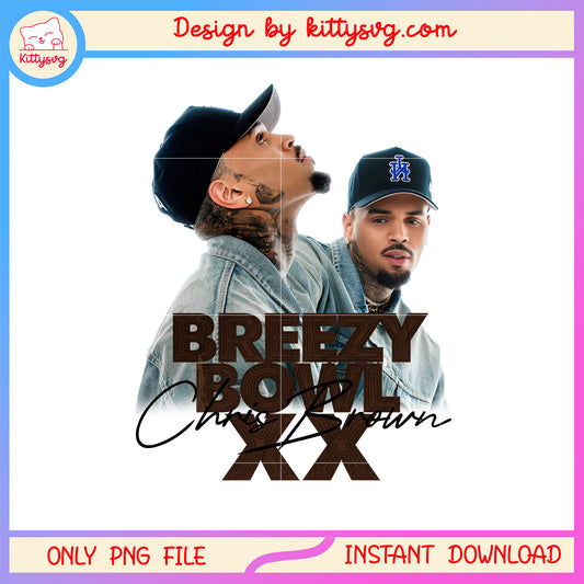 Breezy bowl christ brown signature design png, chris brown chris​ png