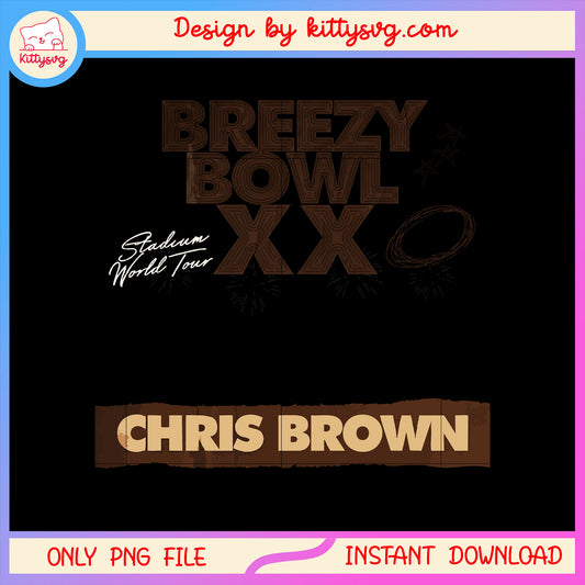 Breezy bowl xx chris brown football png, breezy bowl xx png