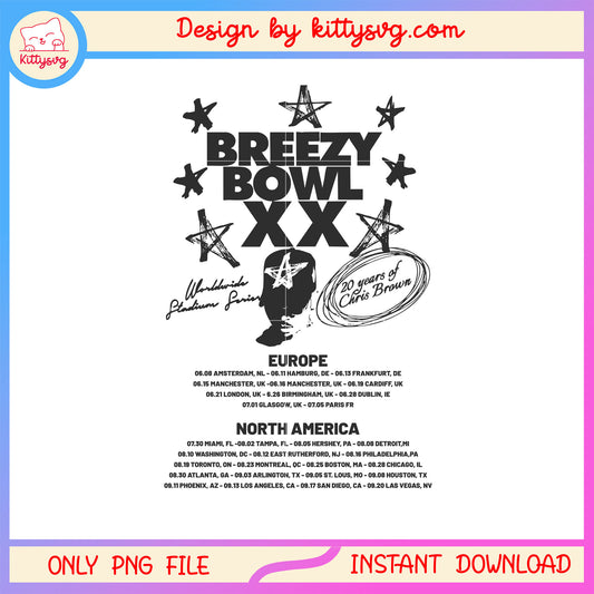 Breezy bowl xx chris design png, 11 11 tour png, brown​ png