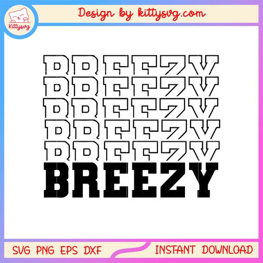 Breezy text design svg, breezy bowl jersey svg