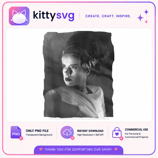 Bride Of Frankenstein PNG, Horror Classic Monster PNG, Halloween PNG