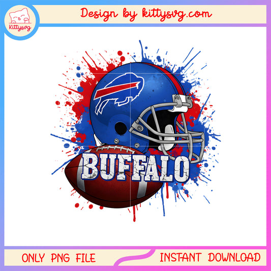 Buffalo bills helmet splatted effect png, buffalo bills helmet png