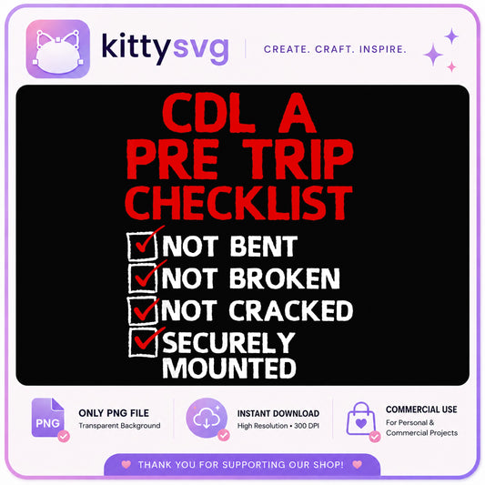 CDL A Pre Trip Checklist PNG, Truck Driver PNG, Trucker PNG