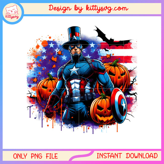Captain america and pumpkin design png, captain america marvel png