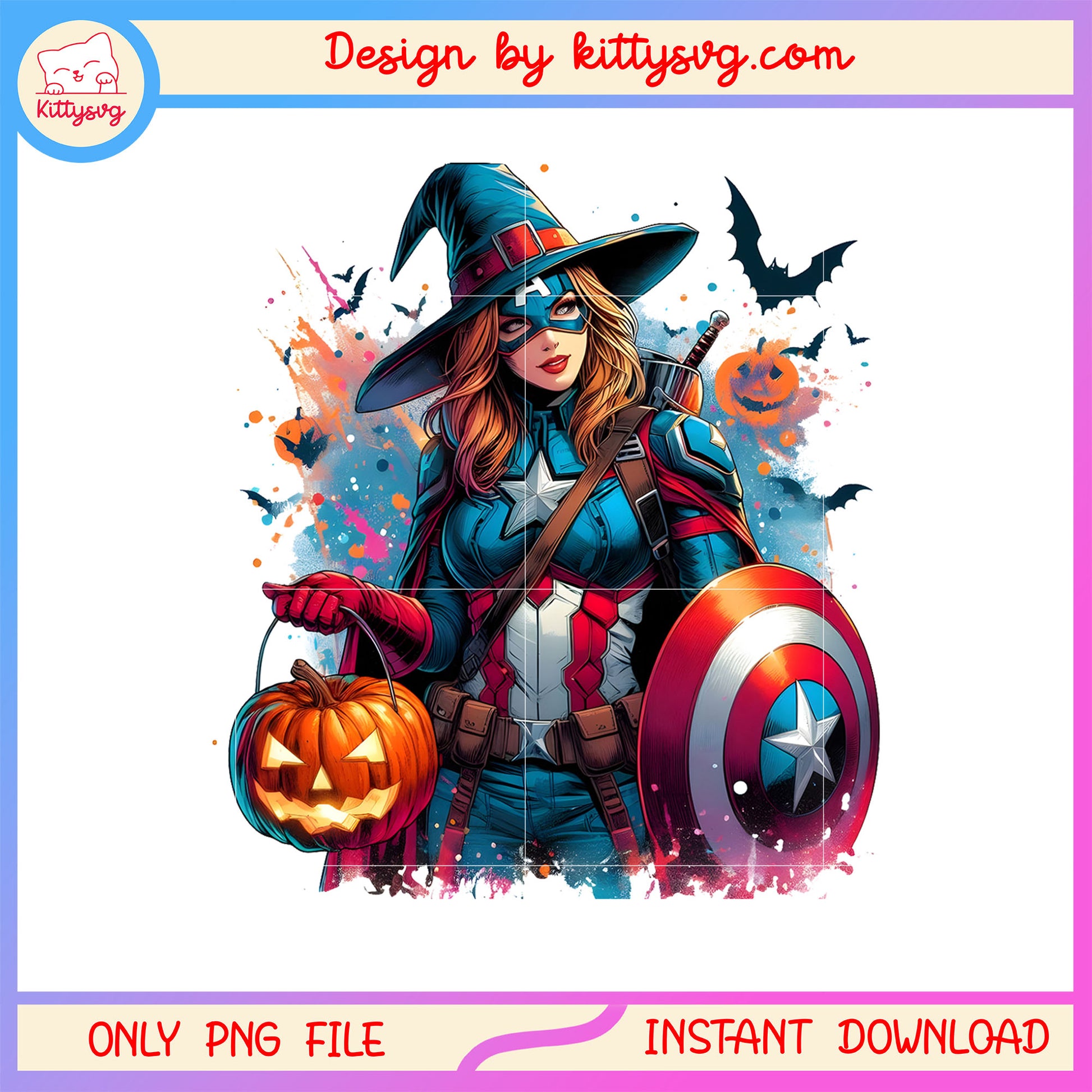 Captain america girl witch halloween png, avengers captain america png