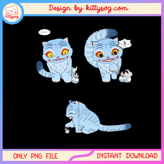 Cartoon demon derpy playing with jinu toy png, demon hunter tiger png