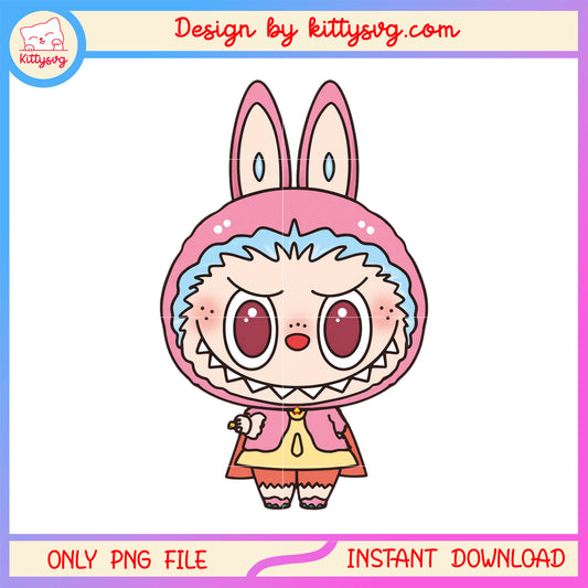 Cartoon labubu cute clothes design png, labubu drawing png