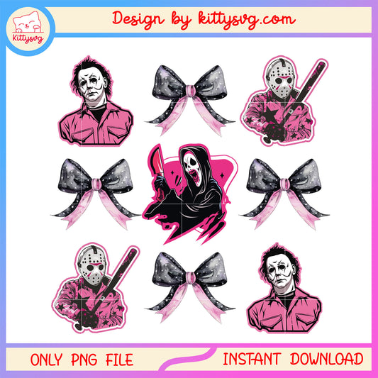 Characters coquettle bow design png, horror films png, coquettle bow png