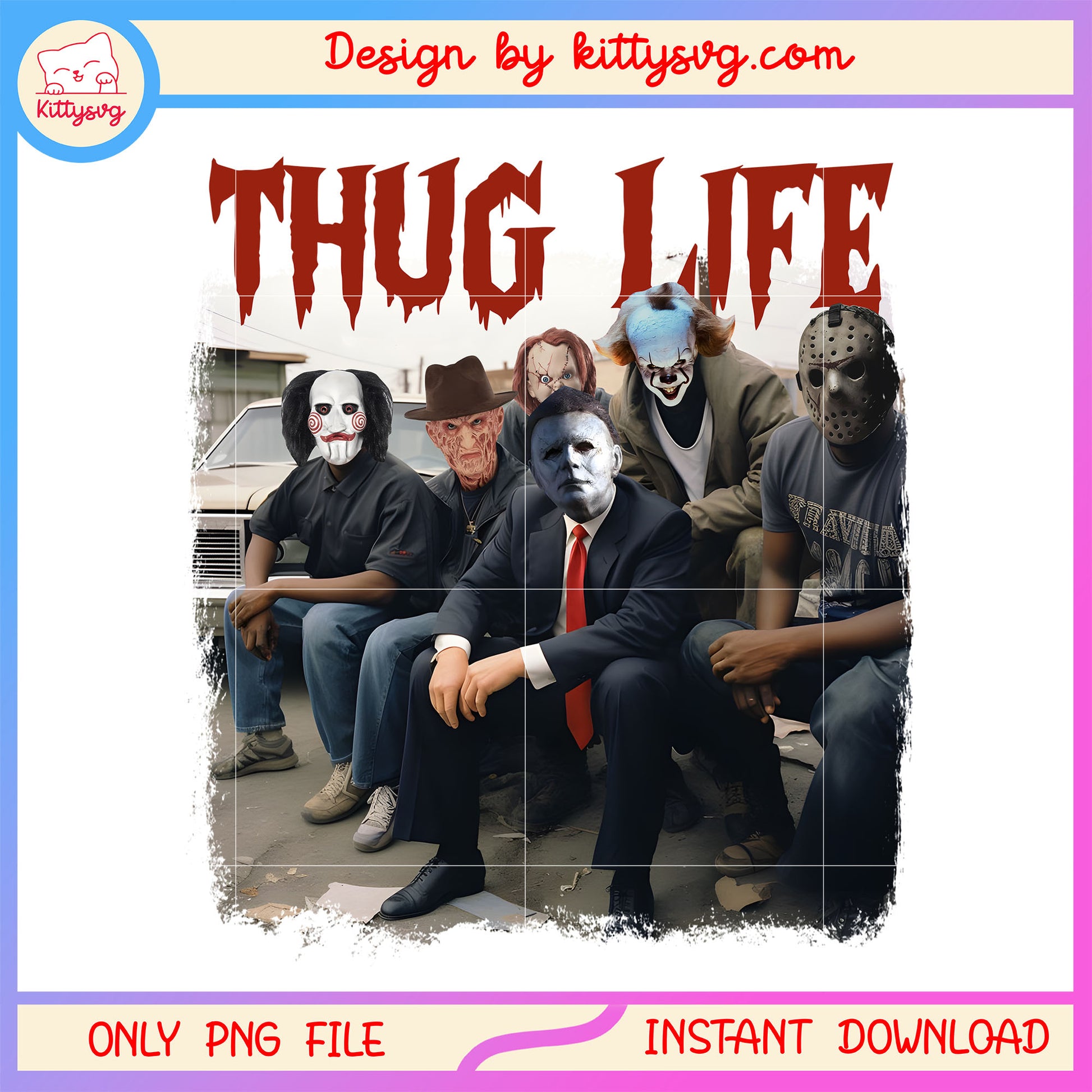 Characters horror thug life design png, thug life png,  horror film png