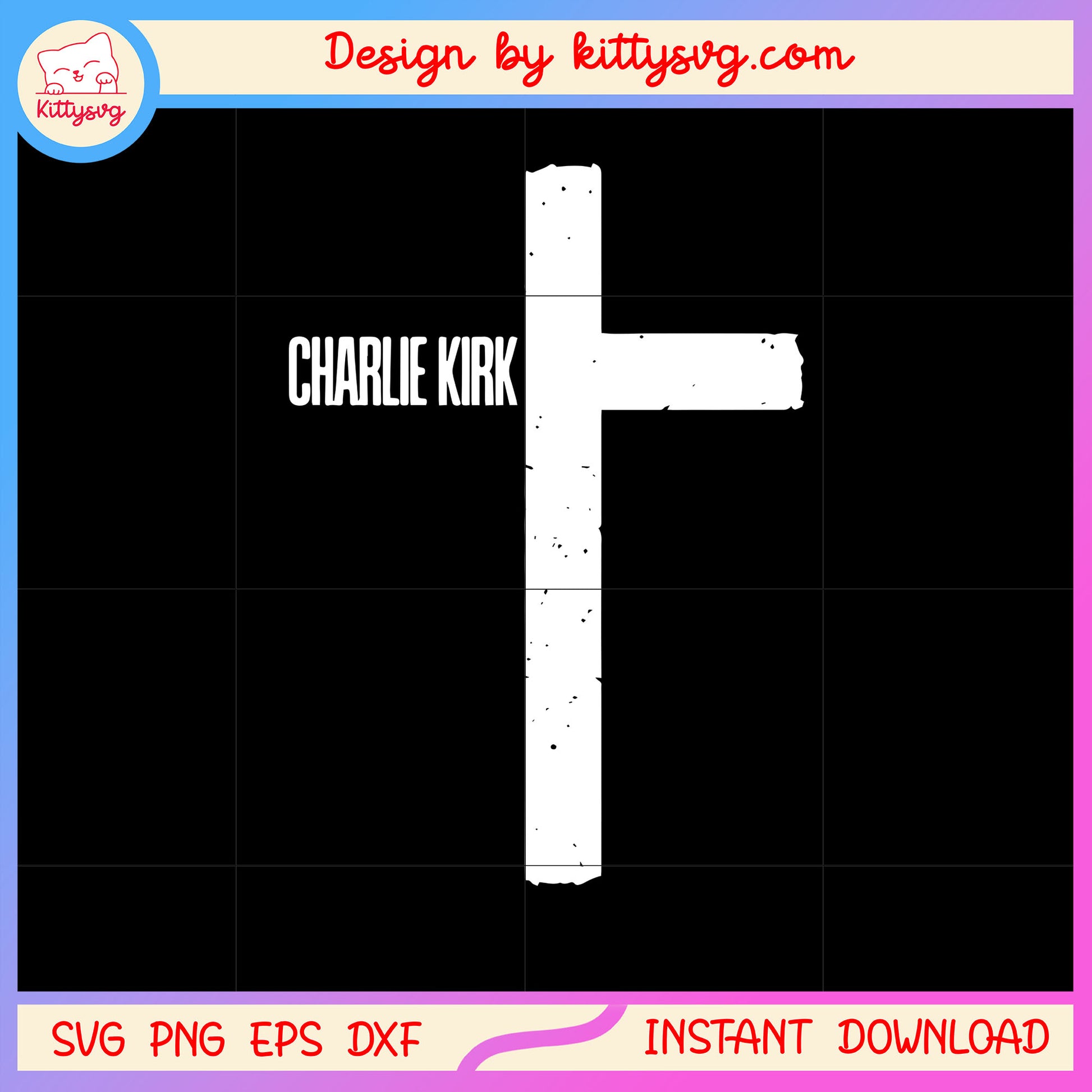 Charlie kirk america flag pattern svg, pray for charliie kirk svg